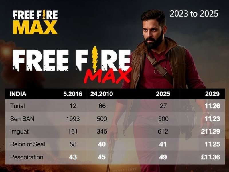 Free Fire Max India Download Statistics Chart - 2023 to 2025